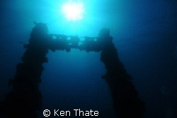 A shot of the King Posts of the Wrecks of Truk Lagoon. by Ken Thate 